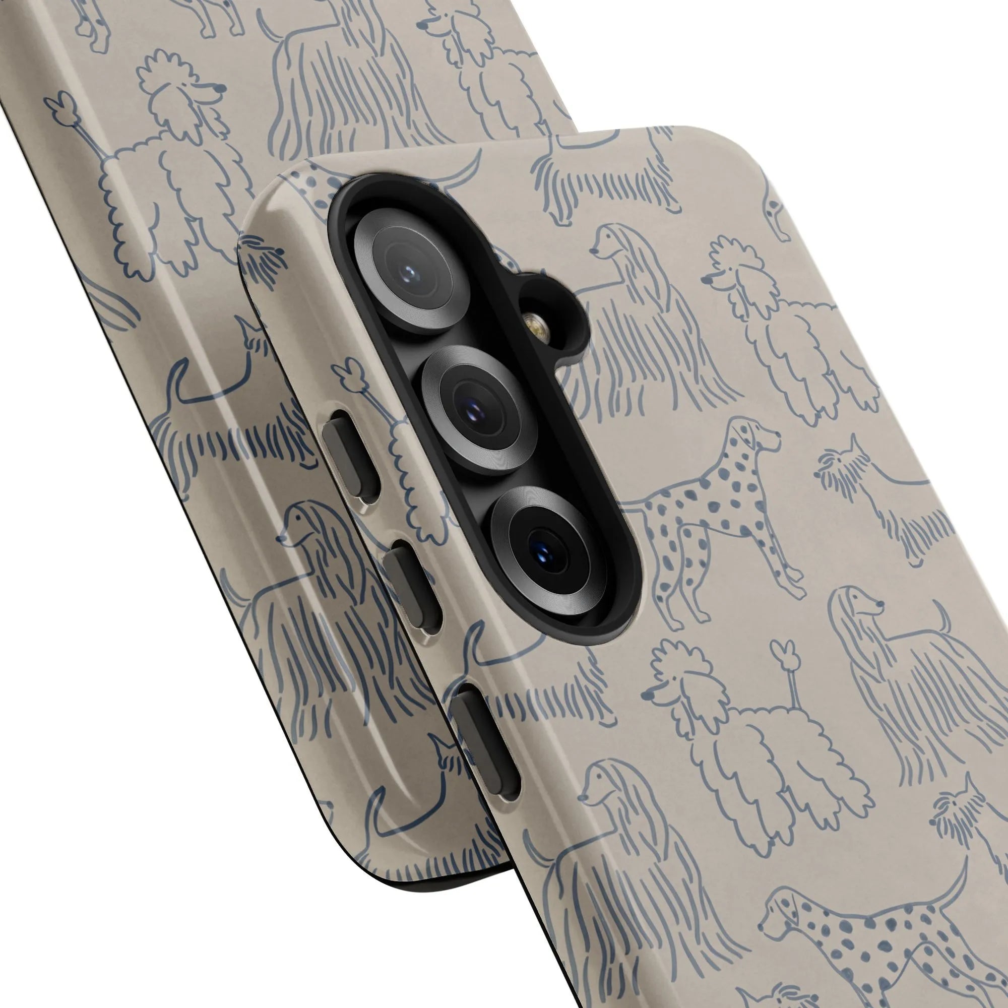 Dog Breed Pattern Samsung Case | Minimalist Sketch Art Dogs | Dual-Layer Protective Cover | Premium Gift for Dog Lover