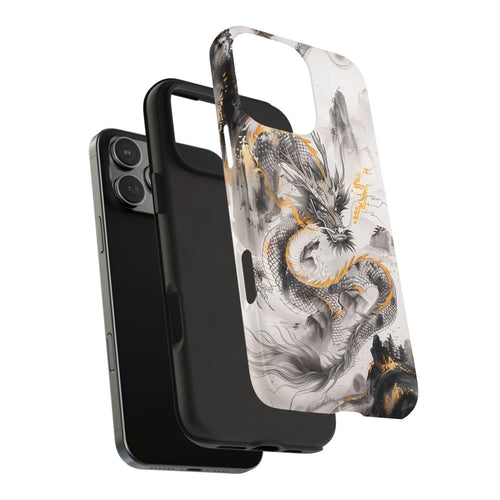 Dragon Phone Case for Samsung Galaxy | Japanese Ink Wash Art Design | Dual-Layer Tough Cover | Premium Gift for Mythology Fan