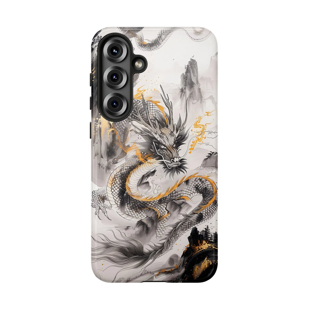 Dragon Phone Case for Samsung Galaxy | Japanese Ink Wash Art Design | Dual-Layer Tough Cover | Premium Gift for Mythology Fan