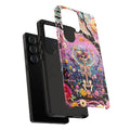 Floral Skull Samsung Case | Vibrant Botanical Skeleton Print | Dual-Layer Tough Protection | Unique Aesthetic Gift for Women