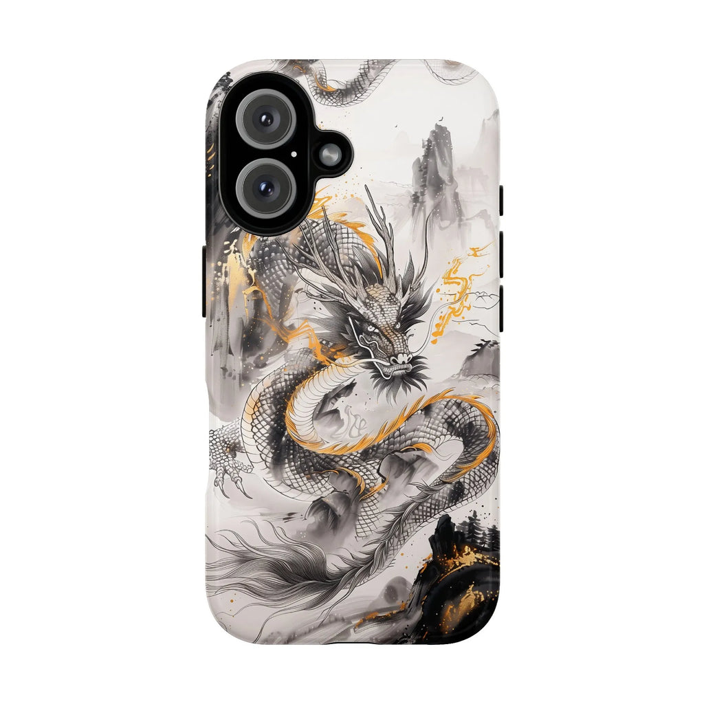 Dragon Phone Case for Samsung Galaxy | Japanese Ink Wash Art Design | Dual-Layer Tough Cover | Premium Gift for Mythology Fan